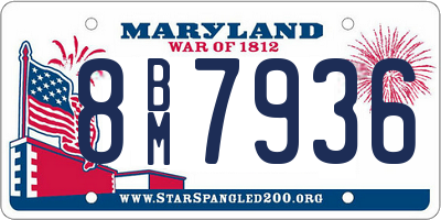 MD license plate 8BM7936