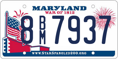 MD license plate 8BM7937