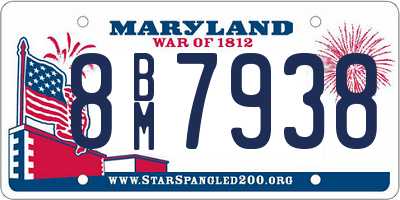 MD license plate 8BM7938