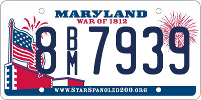 MD license plate 8BM7939