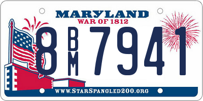 MD license plate 8BM7941