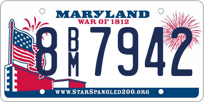 MD license plate 8BM7942