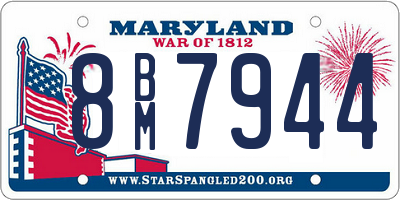 MD license plate 8BM7944