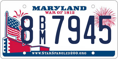 MD license plate 8BM7945