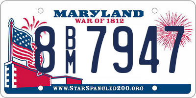 MD license plate 8BM7947