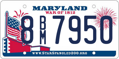 MD license plate 8BM7950