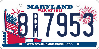 MD license plate 8BM7953