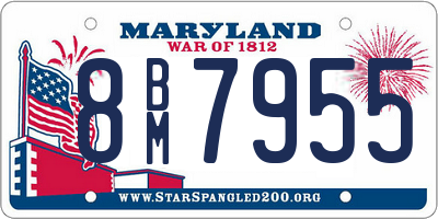 MD license plate 8BM7955