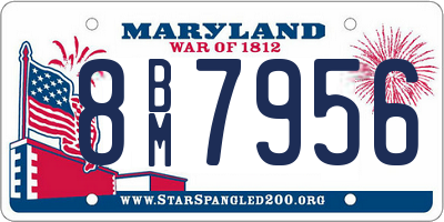 MD license plate 8BM7956