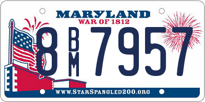 MD license plate 8BM7957