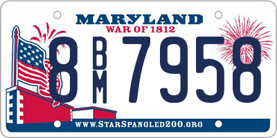 MD license plate 8BM7958