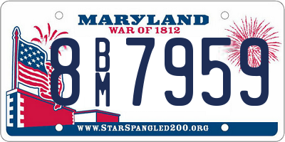 MD license plate 8BM7959