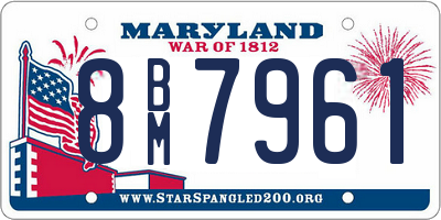 MD license plate 8BM7961