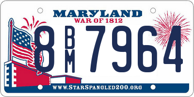 MD license plate 8BM7964