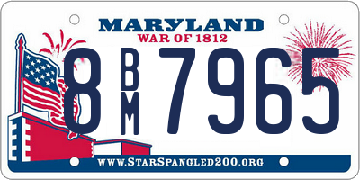 MD license plate 8BM7965