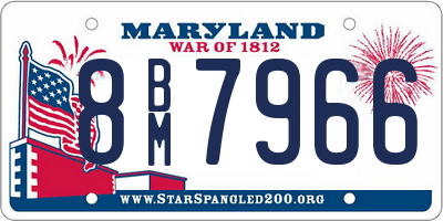 MD license plate 8BM7966