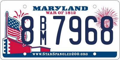 MD license plate 8BM7968