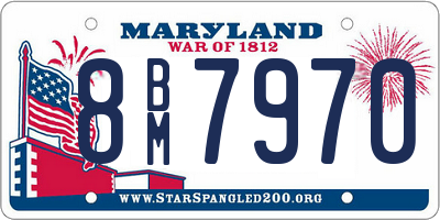 MD license plate 8BM7970