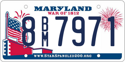 MD license plate 8BM7971