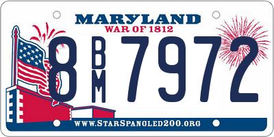 MD license plate 8BM7972