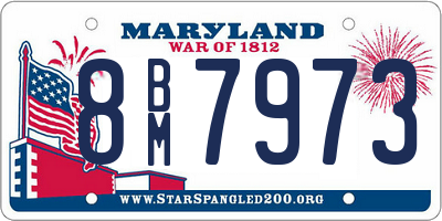 MD license plate 8BM7973