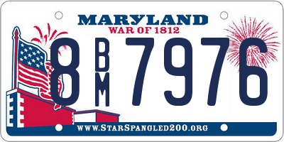 MD license plate 8BM7976