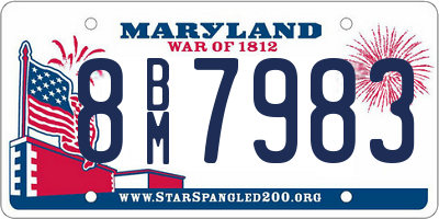 MD license plate 8BM7983