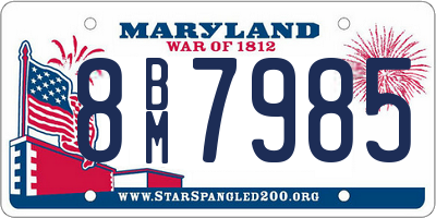 MD license plate 8BM7985