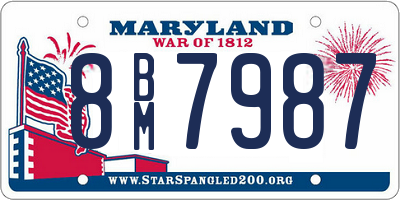 MD license plate 8BM7987