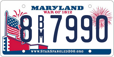 MD license plate 8BM7990