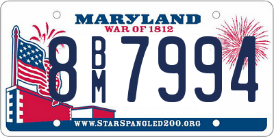 MD license plate 8BM7994