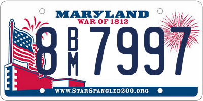 MD license plate 8BM7997