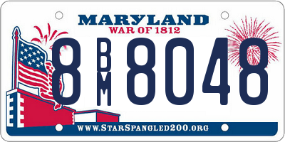 MD license plate 8BM8048