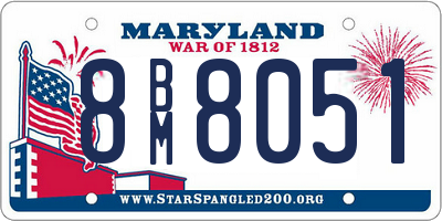 MD license plate 8BM8051