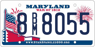 MD license plate 8BM8055