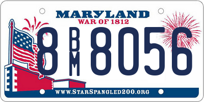 MD license plate 8BM8056