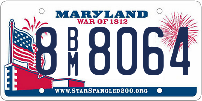 MD license plate 8BM8064