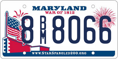 MD license plate 8BM8066