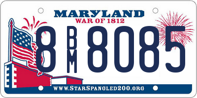 MD license plate 8BM8085