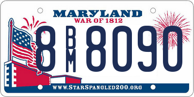 MD license plate 8BM8090