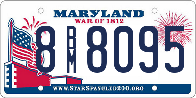 MD license plate 8BM8095