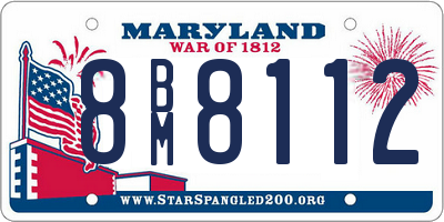 MD license plate 8BM8112