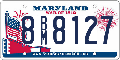 MD license plate 8BM8127