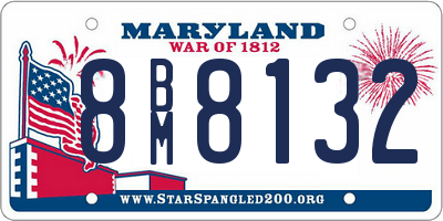 MD license plate 8BM8132