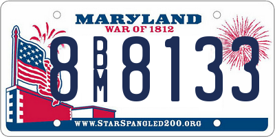 MD license plate 8BM8133