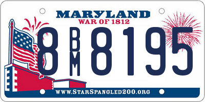 MD license plate 8BM8195