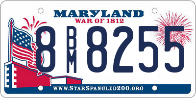 MD license plate 8BM8255