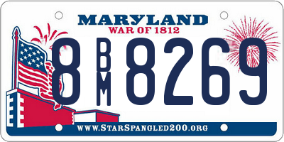 MD license plate 8BM8269