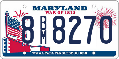 MD license plate 8BM8270