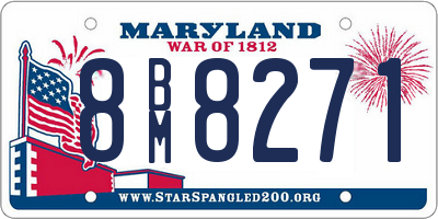 MD license plate 8BM8271